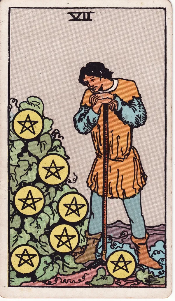 Seven of Pentacles tarot card