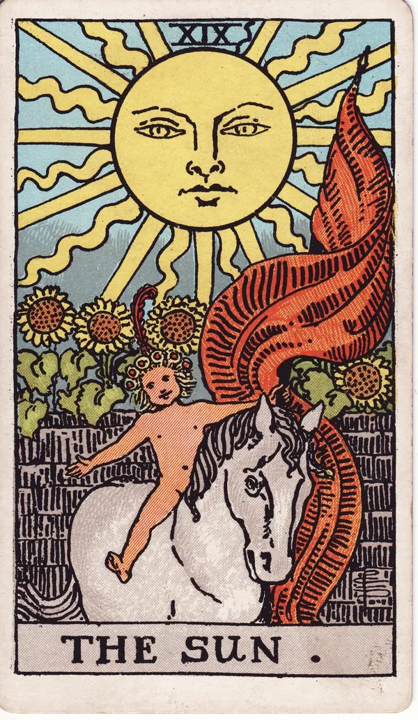 The Sun tarot card